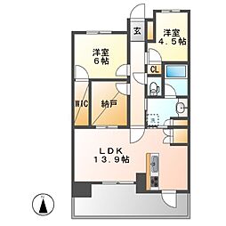 レ・ジェイド金山グランデ 2SLDKの間取図画像