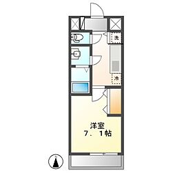 プレサンス金山コネクト 1Kの間取図画像