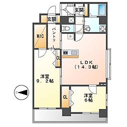 ファインコールTB-F 2LDKの間取図画像