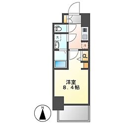 S-RESIDENCE尾頭橋beaute 1Kの間取図画像