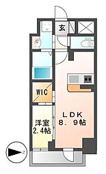 ハーモニーレジデンス名古屋EAST 1LDKの間取図画像