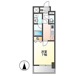 ルディアマン 1Kの間取図画像