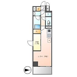 名古屋市西区上名古屋3丁目マンション 1LDKの間取図画像