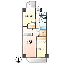 HAPPINESS車道 2LDKの間取図画像