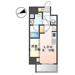 ストーリア名古屋城西 1LDKの間取図画像