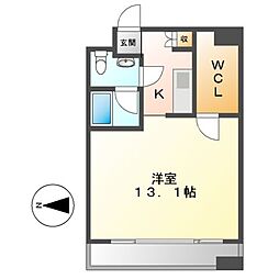 エルブ浄心 1Kの間取図画像