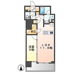 グランパセオ名古屋伏見 1LDKの間取図画像