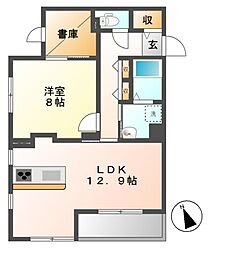 BRIGHTSQUARE 1LDKの間取図画像