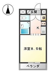 グランドハイネス御成 1Kの間取図画像