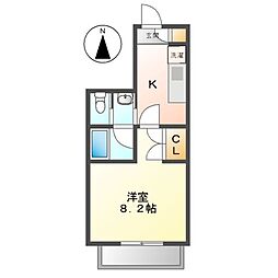 シテイライフ今池 1Kの間取図画像