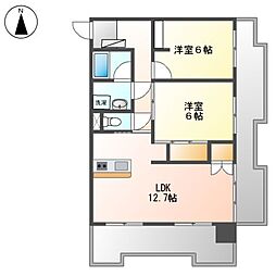 セキスイハイム徳川レジデンス 2LDKの間取図画像