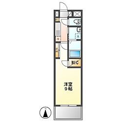 グランドソレイユ名駅 1Kの間取図画像