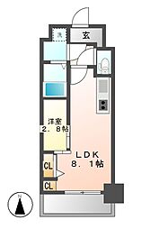 ポルタニグラ大須 1LDKの間取図画像