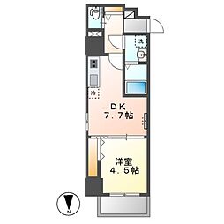 meLiV大曽根 1DKの間取図画像