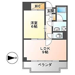 セキスイハイム徳川レジデンス 1LDKの間取図画像