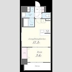 AURUM 1LDKの間取図画像