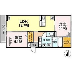 Celestia 2LDKの間取図画像