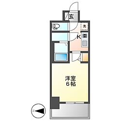 メイクス今池PRIME 1Kの間取図画像