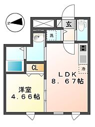 BRANCHE城西 1LDKの間取図画像