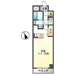 マリオン千種 ワンルームの間取図画像