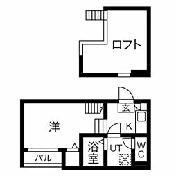 EMブランドール ワンルームの間取図画像
