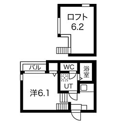 インスパイア 1Kの間取図画像