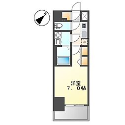 S-RESIDENCE名古屋菊井aline 1Kの間取図画像