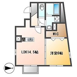 D-アパートメント泉 1LDKの間取図画像