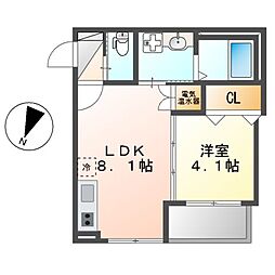 Fasecia-hk 1LDKの間取図画像