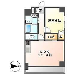 ハウスアベニュー 1LDKの間取図画像