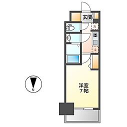 メイクスWアート丸の内 1Kの間取図画像