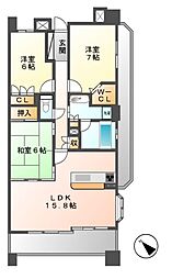 レジディア泉 3LDKの間取図画像