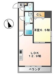 ラファサード 1LDKの間取図画像