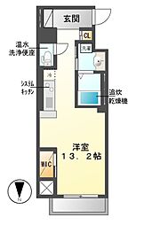 御幸レジデンス丸の内 ワンルームの間取図画像