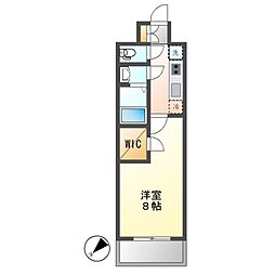 名古屋市中区橘1丁目マンション 1Kの間取図画像