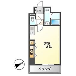 グリーンハイツ新道 ワンルームの間取図画像