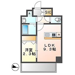 名古屋市中区千代田4丁目マンション 1LDKの間取図画像