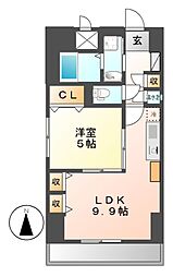 プレステージ千種 1LDKの間取図画像