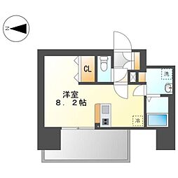 SHOKEN Residence名古屋 太閤通 1Kの間取図画像