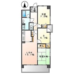 グランドール泉 2SLDKの間取図画像