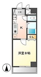 ベル池下 1Kの間取図画像