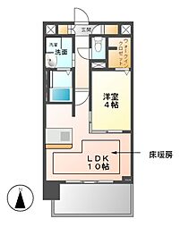 プレサンス丸の内レジデンス 1LDKの間取図画像