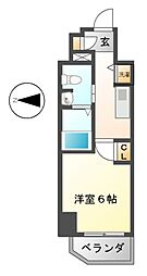 プレサンス鶴舞グリーンパーク 1Kの間取図画像