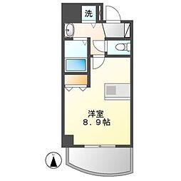 プレサンス覚王山D-Style2 ワンルームの間取図画像