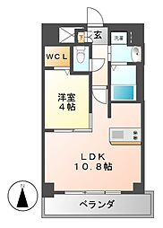 プレサンス丸の内レジデンス3 1LDKの間取図画像