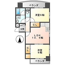 WIN大須 2LDKの間取図画像