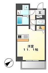 プレサンス鶴舞公園セラヴィ 1Kの間取図画像