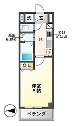 リアライズ松原 1Kの間取図画像
