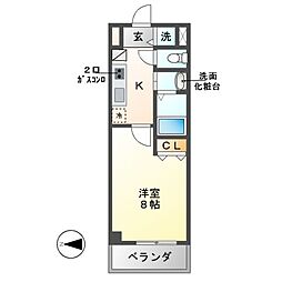 リアライズ松原 1Kの間取図画像