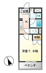 シテイライフ今池北 1Kの間取図画像